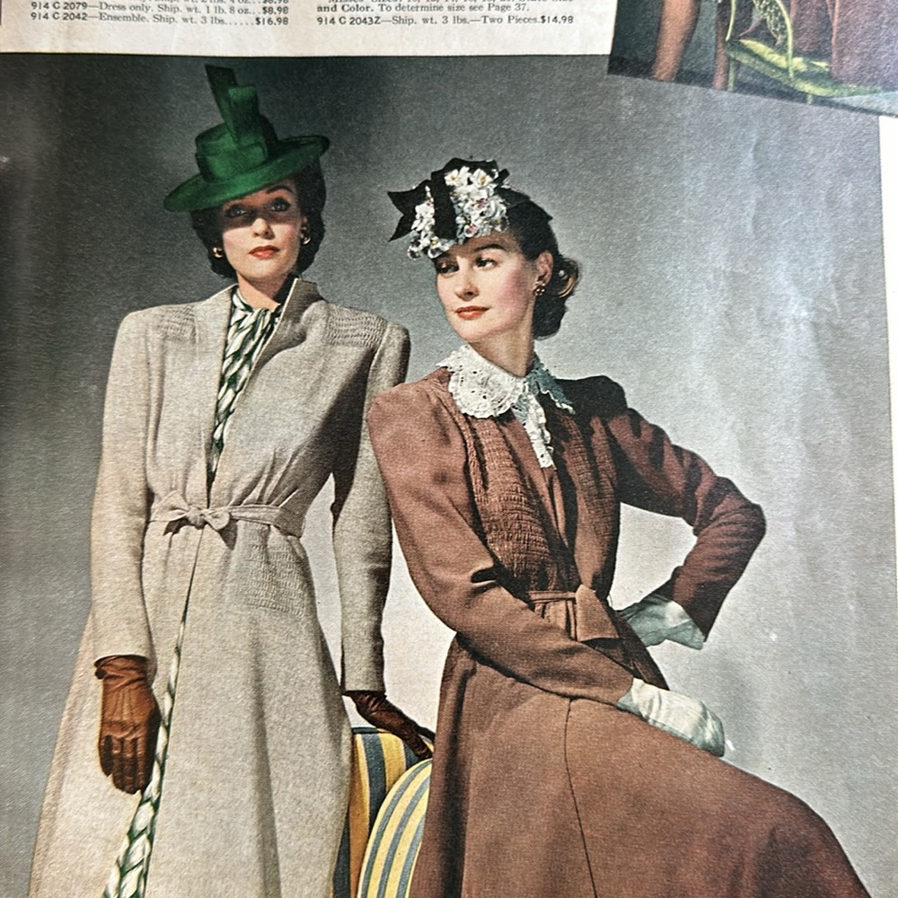 Vintage! 1941 Montgomery Wards Catalogue 40’s clothing $ vintage shoes etc